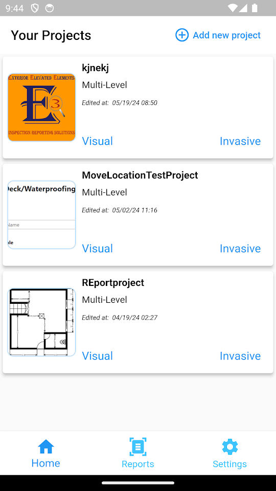 E3 Inspections Mobile App